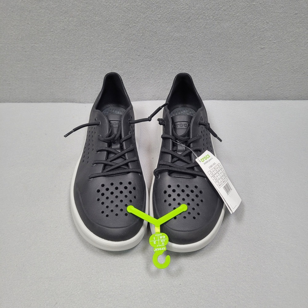 Crocs Inmotion Pacer M Black White Sneakers 210831-0OC Mens Size 10